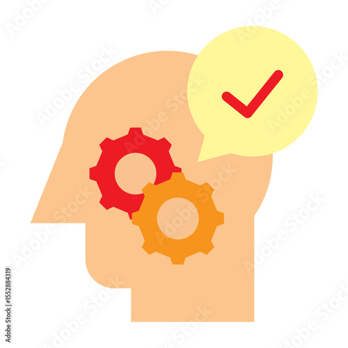 Critical Thinking Vector Flat Icon Design