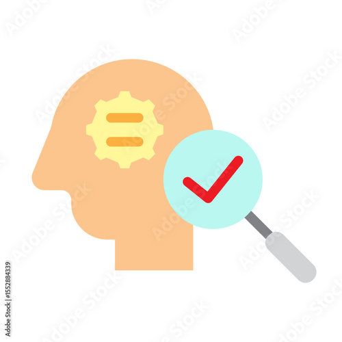 Logic Test Vector Flat Icon Design