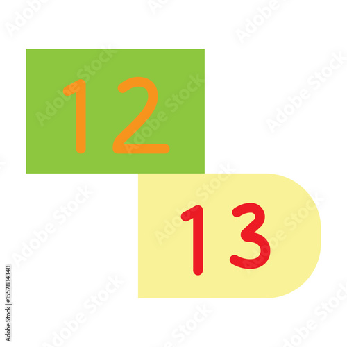 Numerical Reasoning Vector Flat Icon Design
