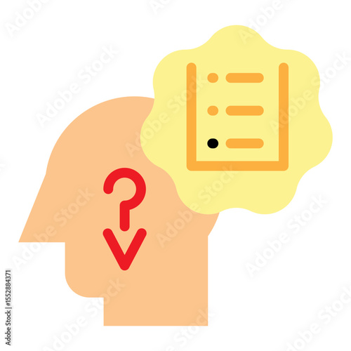 Verbal Reasoning Vector Flat Icon Design