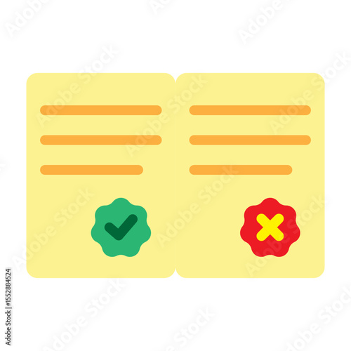 Passed/Failed Vector Flat Icon Design
