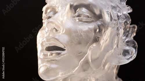 Transparent sculpted face