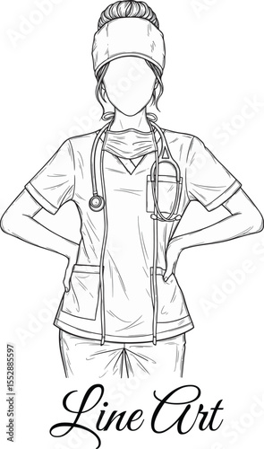 Female Medical Professional, Nurse Doctor Stethoscope Uniform