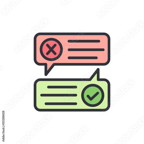 Positive And Negative Feedback Bubbles Representing Opinion And Communication
