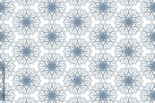 Ethnic floral seamless pattern background