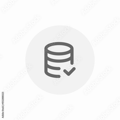 database verified icon sign vector