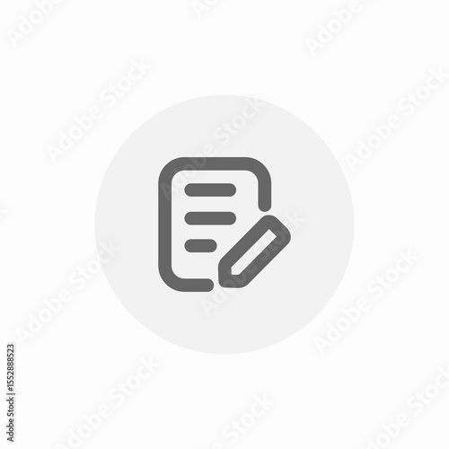 edit document icon sign vector