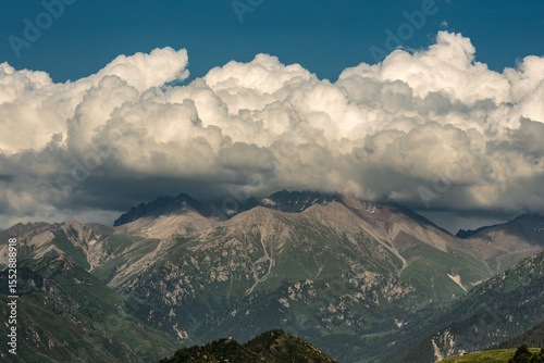 mountain landscape with clouds