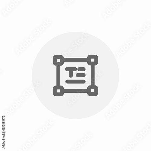 framed text box icon sign vector