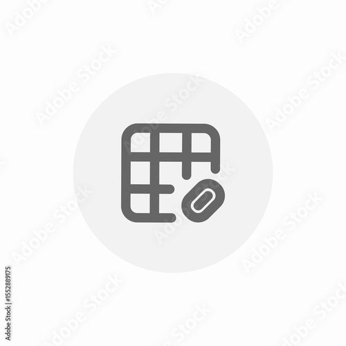 grid remove icon sign vector