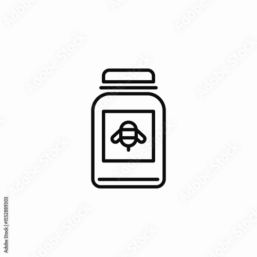honey jar icon sign vector
