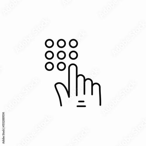 keypad input icon sign vector
