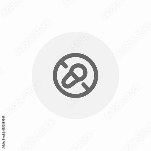 link blocked icon sign vector