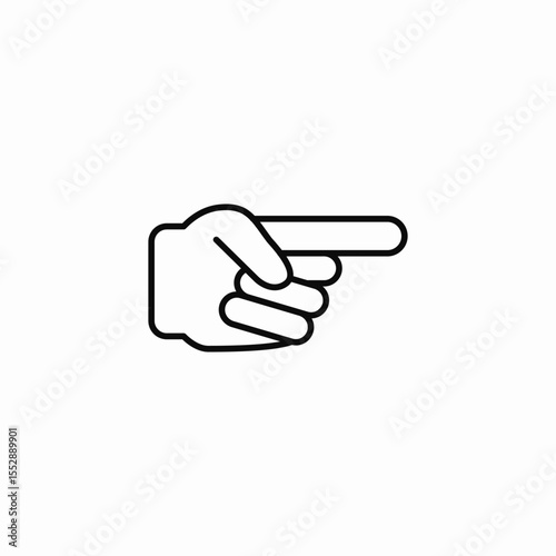 pointing right icon sign vector