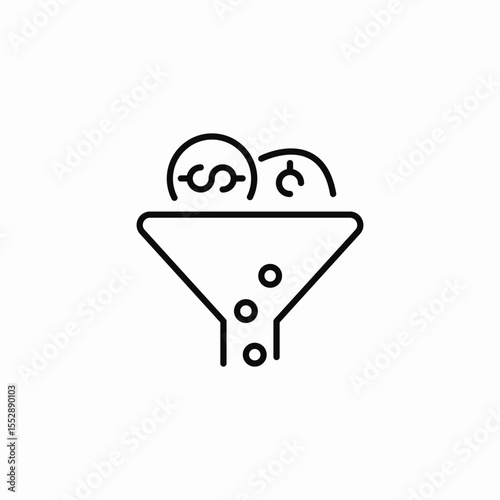 sales funnel icon sign vector