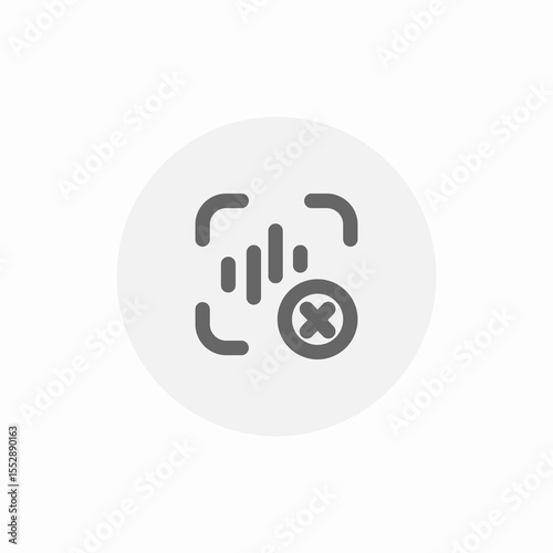 scan failed icon sign vector