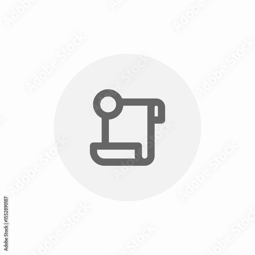 scroll document icon sign vector