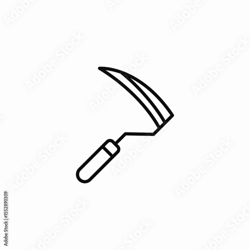 sickle tool icon sign vector