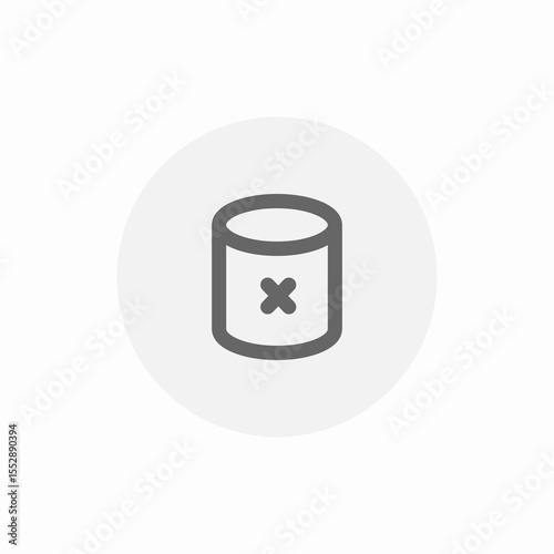 single database error icon sign vector