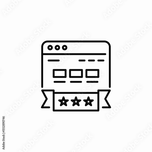 website ranking icon sign vector