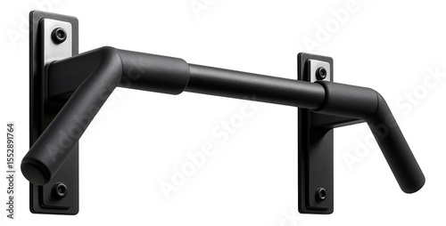A wall-mounted pull-up bar designed for a sturdy installation in a home gym or basement.