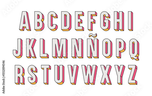3D Typography isolated.