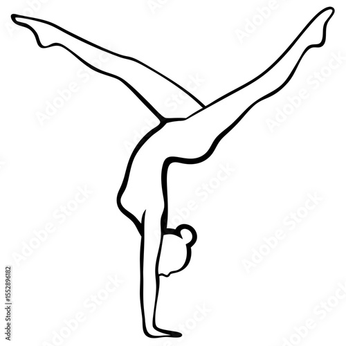 Minimalist black gymnas vector silhouette design depicting exercise and fitness