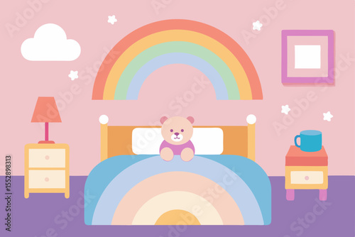 Pastel Rainbow Dreams A Child's Magical Bedroom Design