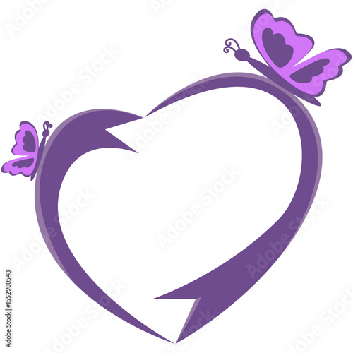 World Lupus Day. Realistic Ribbon with Butterfly Rash. Health awareness vector illustration. Banner poster, flyer and background design template. Vector illustration. Eps 10.