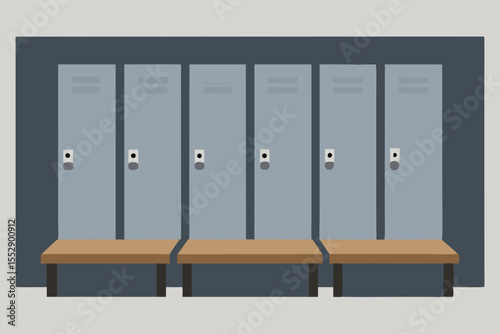 Gym Lockers and Benches A Clean and Organized Changing Room Design