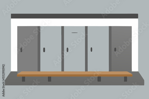 Modern Locker Room Design Clean Minimalist Locker Room with Bench