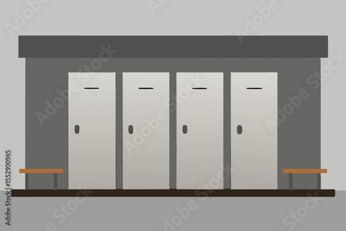 Modern Lockers Room Design Simple Minimalist Lockers and Benches