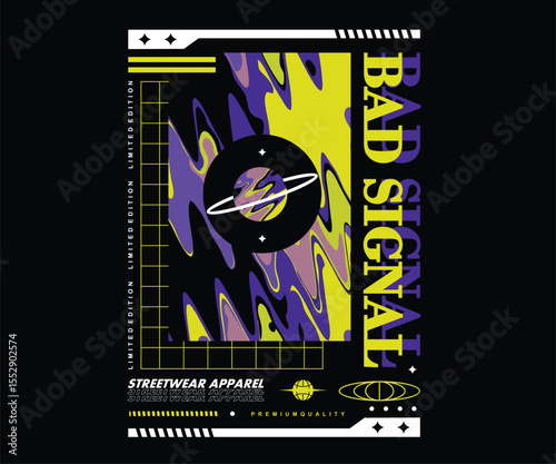 Aesthetic Graphic Design for T shirt Street Wear and Urban Style Free Vector