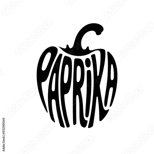 Unique paprika logo design with creative typography on black background emphasizing culinary themes and spice culture
