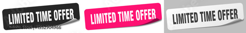 limited time offer sticker. limited time offer sticker set on white background