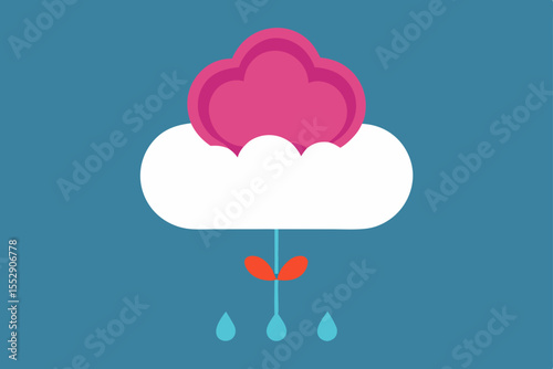 Cloud Bloom  Nurturing Growth and Flourishing Life Through Rain