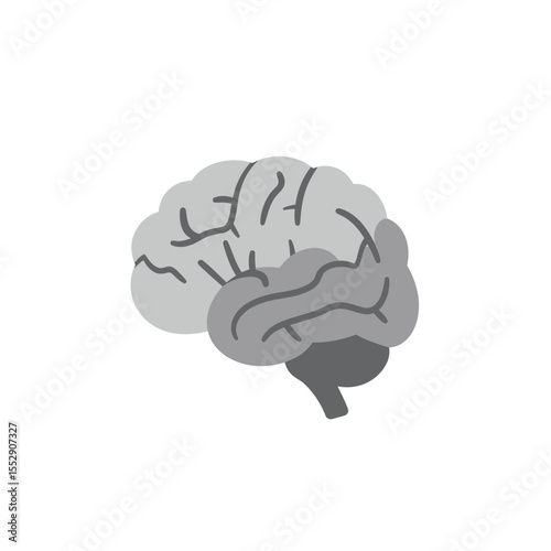Simple Illustration of a Human Brain