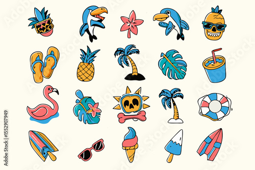 vector, cartoon, pattern, illustration, set, flower, design, animal, seamless, icon, nature, butterfly, art, christmas, bird, symbol, decoration, fun, spring, summer, floral, drawing, child, leaf, col