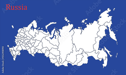Editable Vector Map of Russian Federation