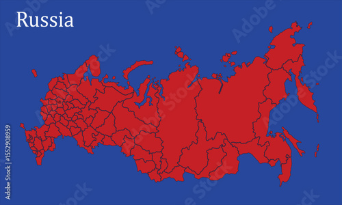 Russia Country Outline Vector Graphic