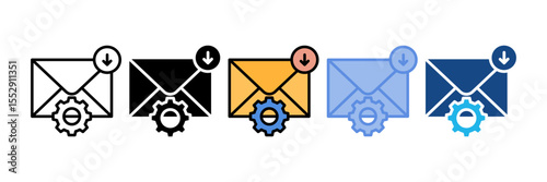 Email Setup Icon Element For Design