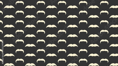 Vector seamless mustache pattern design 