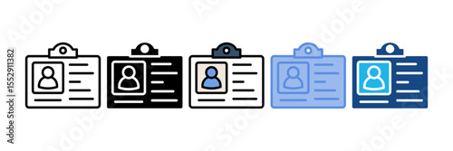 Employee Id Icon Element For Design