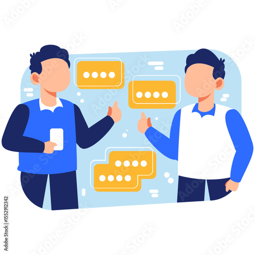 Two Professionals in a Business Conversation Exchanging Ideas and Feedback Using Modern Communication Tools