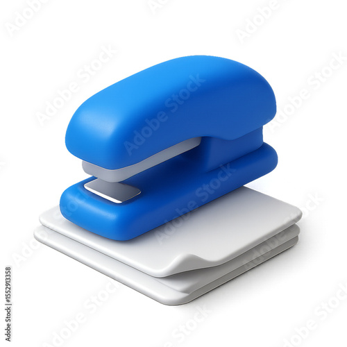 Simple 3D Stapler Icon for Modern Graphic and Web Design Use