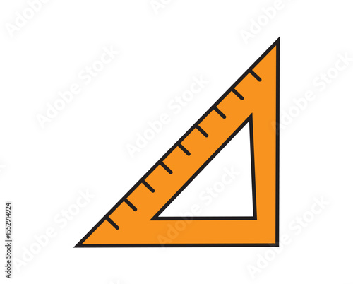 Triangle Ruler icons pack for website designs. Ruler triangle icon Vector set outline