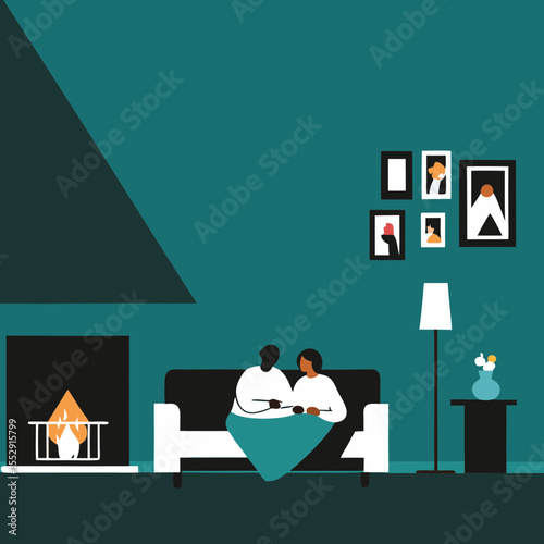 In the cozy atmosphere of a living room, two mature friends with diverse ethnicities share an intimate conversation, delving into the realm of mental health.