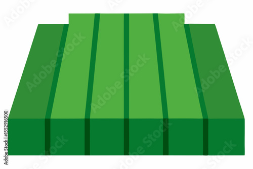Vector illustration of a blank green book cover symbol on a white background, perfect for business or educational design