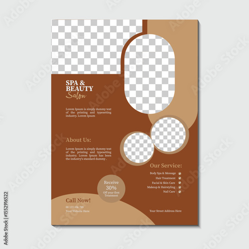 Spa and Beauty Salon Flyer Template Design 