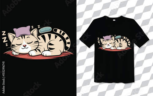White Cat Nap T shirt modern and trendy typography T-shirt designs, T-shirt design with typography, Famous quotes t-shirt design, apparel and clothing, Cat Sleeping Tshirt.